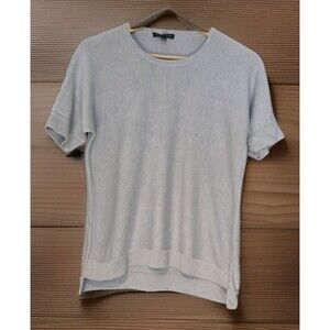 Eileen Fisher Minimalist Clean Girl Silk Blend Knit Tee Women’s XS